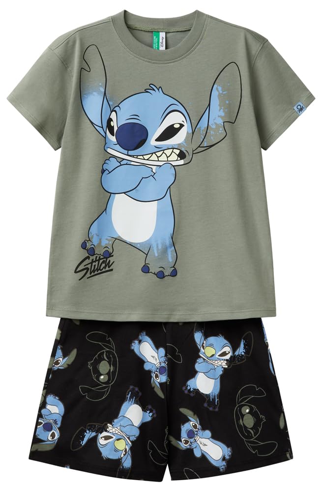 United Colors of Benetton Pidżama — zestaw Chłopcy Pig(t-shirt+short) 30960p08h