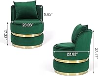 Vista 3 de Adeco Leisure, Mid-Century Modern Accent - Cojín acolchado suave para respaldo y asiento, almacenamiento de barril, sofá individual para sala