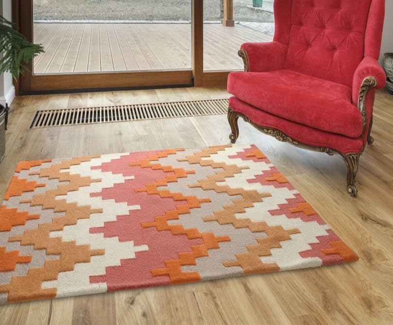 Image of Soft Pure Woolen Modern Collection Tufted Carpet for Living Room,Bedroom'Kitchen and Hall (5 X 8) Feet
