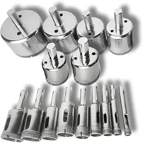 Kit 15 Peças Brocas Diamantadas Serra Vidro Ceramica 6-50mm