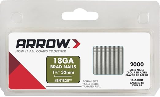 Arrow Fastener BN1820CS 1-1/4" Nail Brad 1000 Count