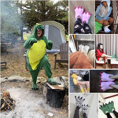 acdiac Unisex Soft Monster Claw Slippers Fun Dino Slippers Animal Paw Shoes For Men Women Boy Girl With Home Halloween Party Cosply Costume Footwear3