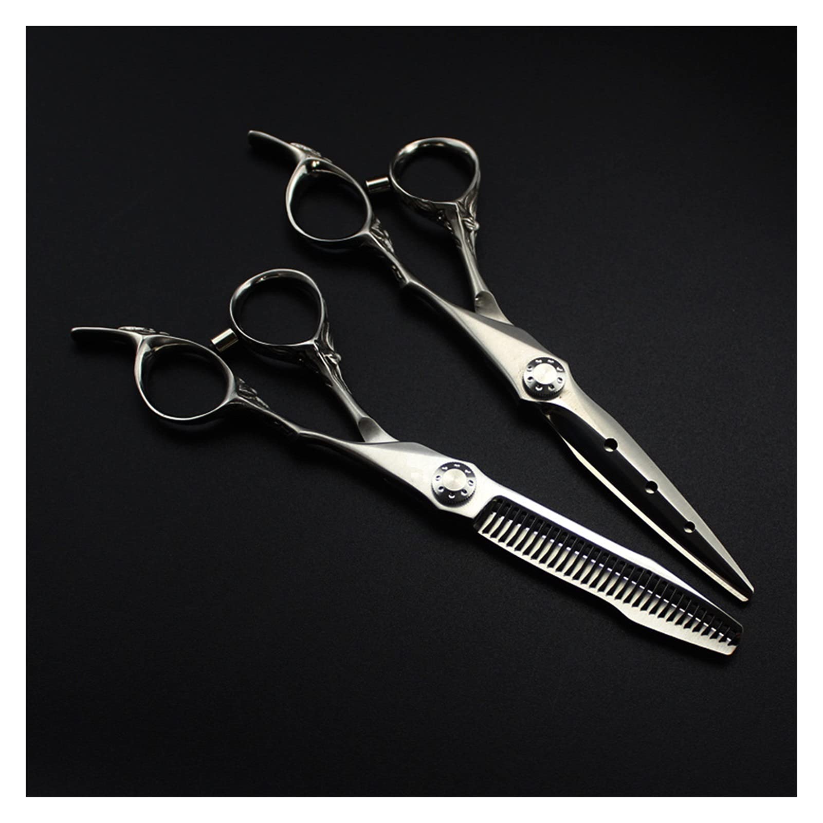Ciseaux pour la coupe de cheveux Ciseaux de coiffure givrés de 6 pouces, ciseaux à effiler les cheveux, ciseaux de coiffure, ciseaux de coiffure, ciseaux de coiffure pour cheveux, Set-Q (Set Q)
