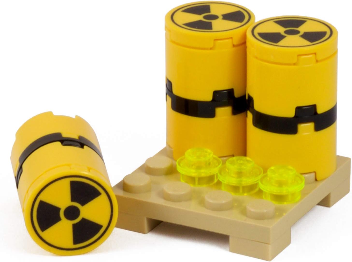 One More Brick Radioactive toxic waste containers | Made with Genuine LEGO Parts | Instructions Included