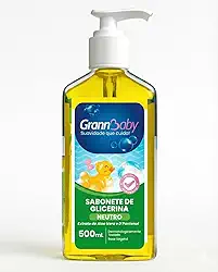 Sabonete Líquido GrannBaby 500 ml - Base Vegetal Com Glicerina Para Limpeza Suave Da Pele Do Bebê (Neutro)