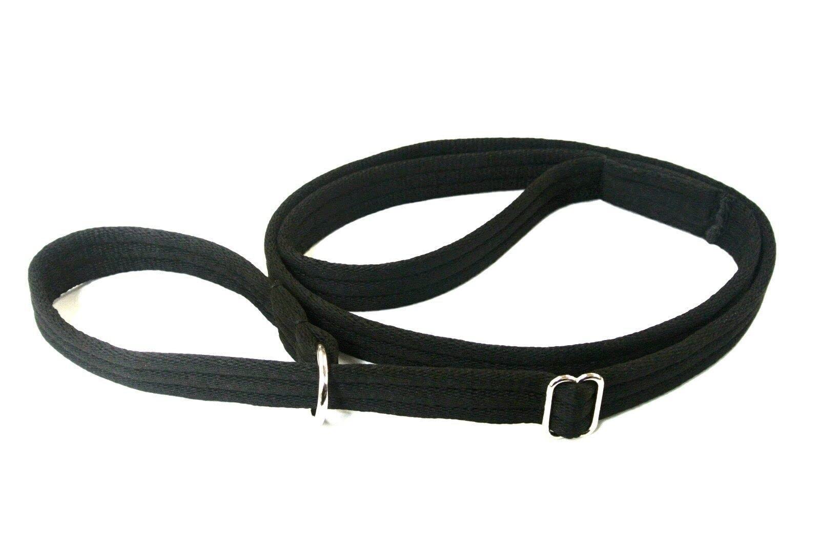 Dog Slip Lead Training Walking Leash 60" Long Obedience Slip On Dog Lead Soft Comfortable Air Webbing In (Black, 25mm) — image 1
