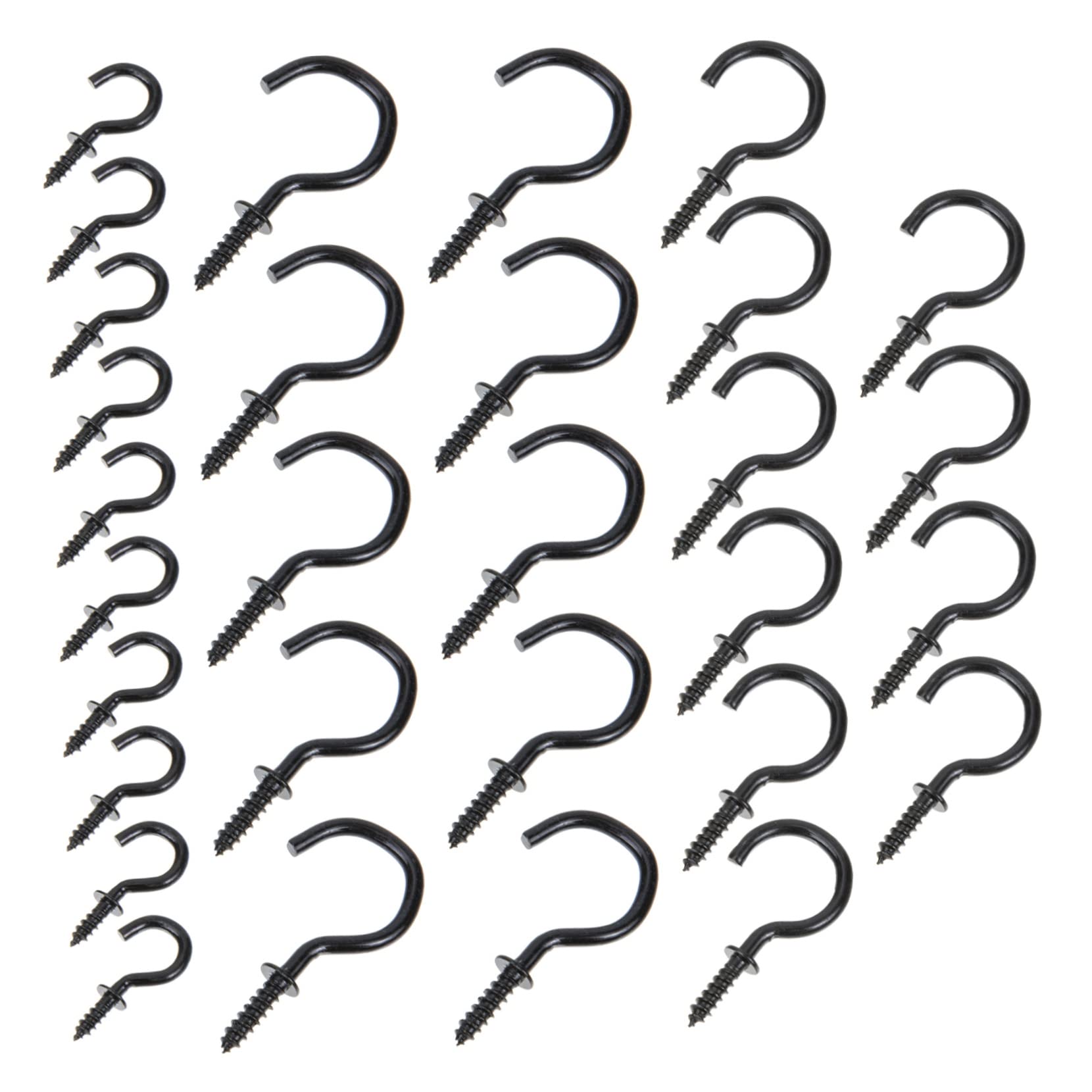 SOLUSTRE Metal Screw Hooks Heavy Duty 30pcs Screw Self Tapping for Indoor/Outdoor Use