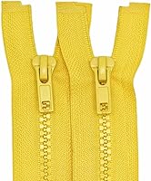 Vista 8 de MebuZip 2 cremalleras separadoras #5 de 6 pulgadas, cremalleras de plástico moldeadas con cremallera de resina a granel para coser abrigos, Blanco