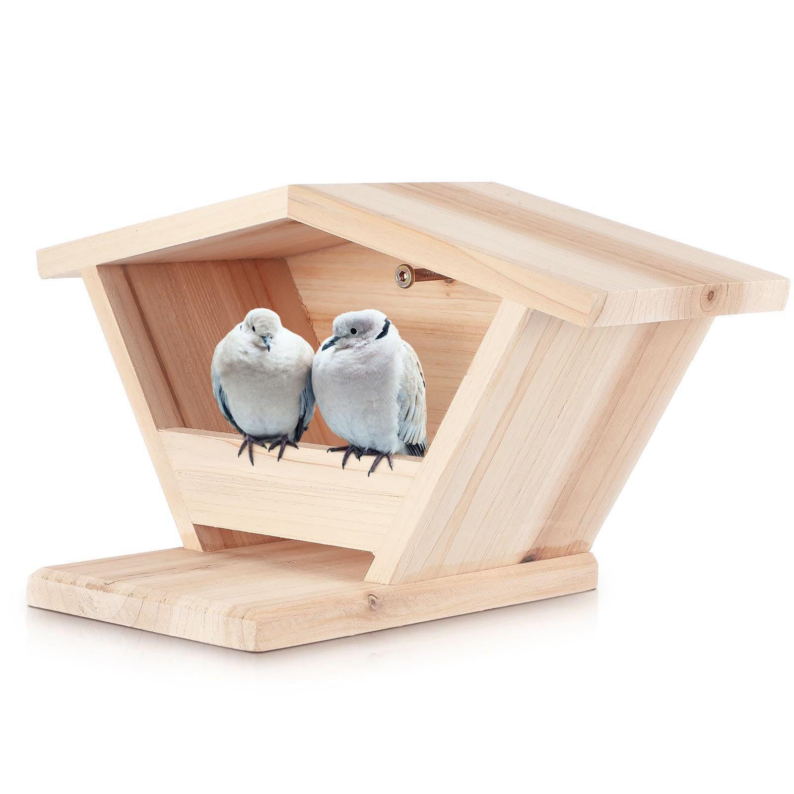 LOVIVER Casetta per Uccelli sospesa, casetta per Uccelli Decorativa in Legno, Nido per, per da Esterno, per Colibrì, Cortile, Patio, Cortile, Style a
