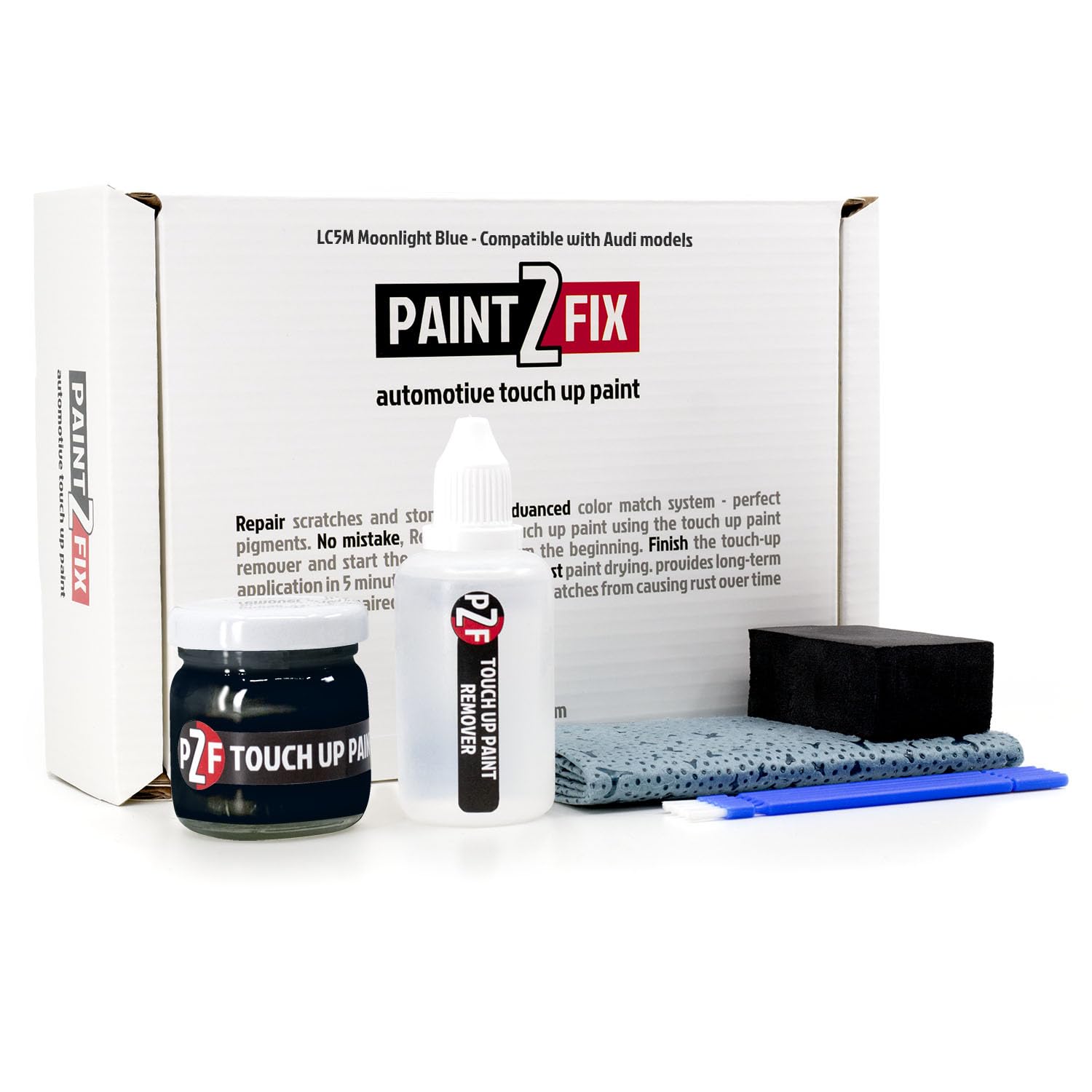 Paint2fix Lc5m - Moonlight Blue / Tintenblau Lc5m Moonlight Blue (Tintenblau) Touch Up Paint Kit - Scratch & Chip Repair Compatible With Audi