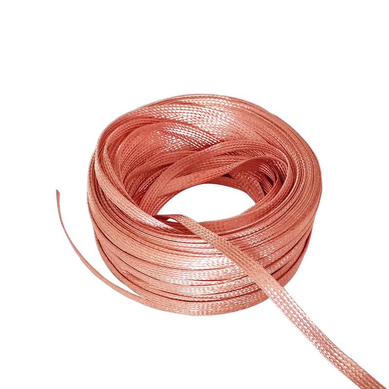 5 Meter 16 mm2 geflochtener Kupferdraht, gewebter Faden, blankes Kupferband, Erdungsdraht, Flexibler verzinnter Kupferflachkupferstreifen