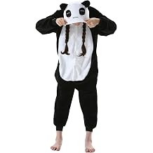 SimZoo Kids Animal Onesie Pajamas Halloween Costumes Cosplay Panda3-13Y
