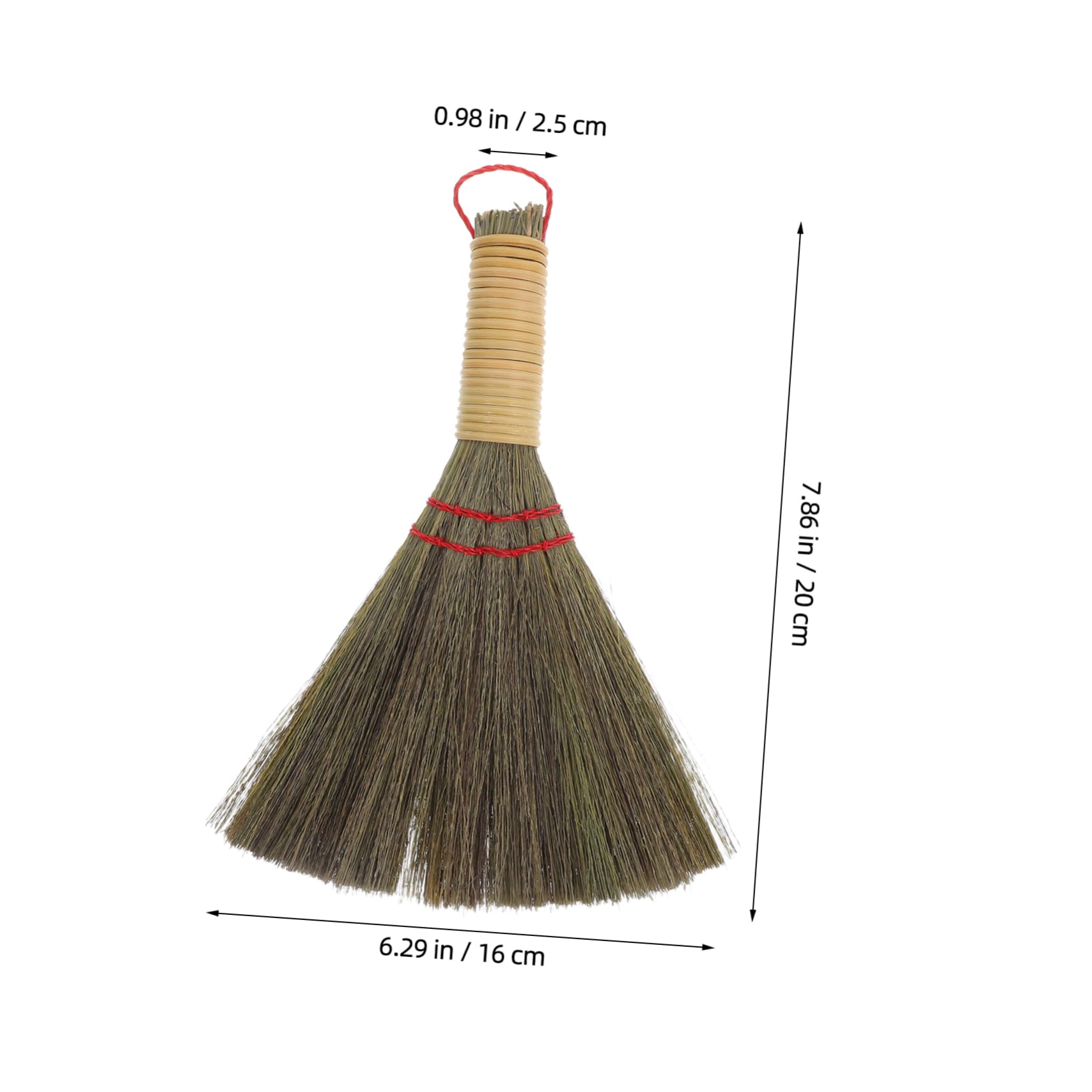 Ipetboom Replacement Hand Broom Handheld Brush Small Straw Broom for Desktop and Car Cleaning