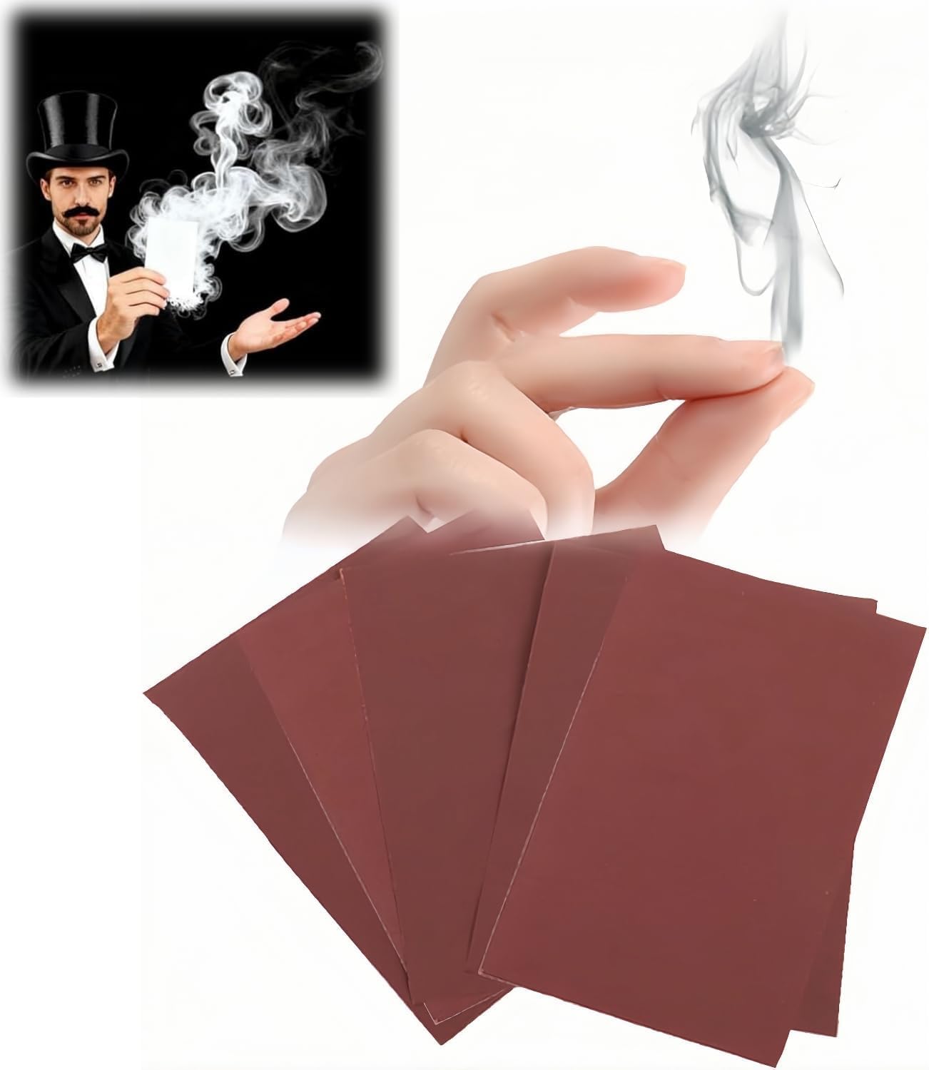 Ghzste 10Pcs Magic Prop Tool Ultimate Magic Kit Cool Close-Up Magic Trick Finger's Smoke Hell's Smoke Stage Stuffs Fantasy Props (10pcs)
