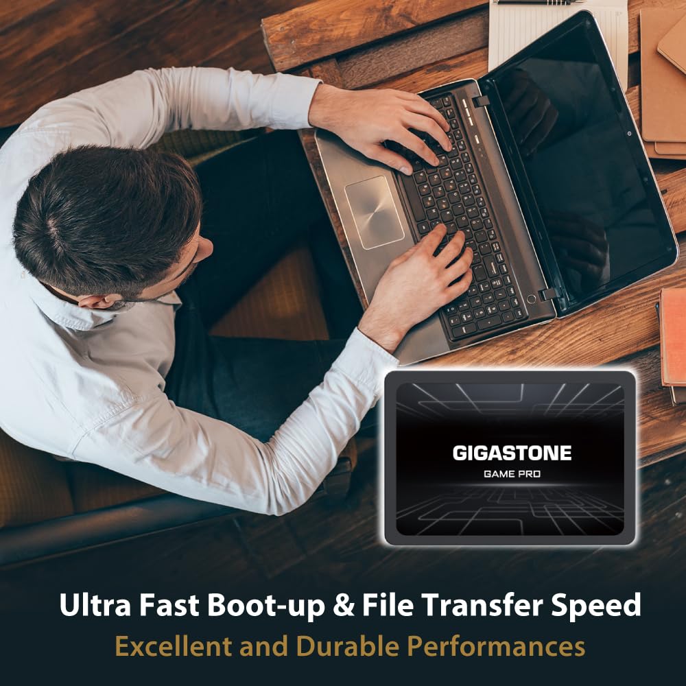 Gigastone SATA SSD 128 GB (confezione da 10) SSD da 2,5 pollici 500 MB/s Aggiornamento Memoria e archiviazione per PC portatile Sostituzione HDD PS4 HDD 2.5 "Dischi rigidi interni a stato solido SATA