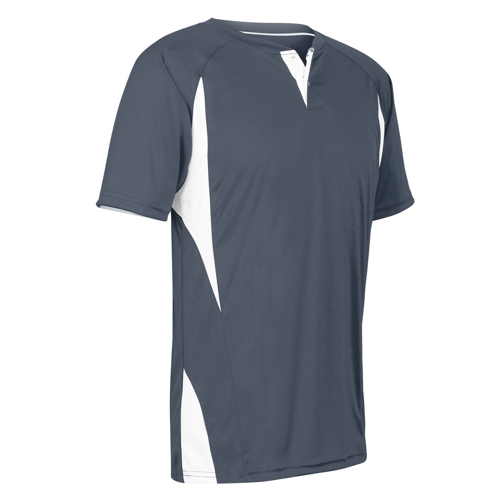 Champro Maillot de Baseball/Softball pour Homme BS63AGHW3XL Wild Card en Polyester à 2 Boutons, Graphite, Blanc, XXXL