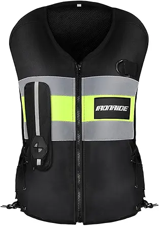 Upgraded Motorcycle Airbag Vest, Breathable Waterproof with Reflective Strips, Protective Gear for ATV, UTV, Motocross