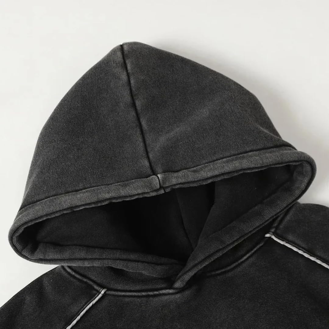 Felpe Vintage Oversize da Uomo Streetwear Calde Felpe Hip Hop Felpe(Grigio,as6,Alpha,s,Regular,Regular)