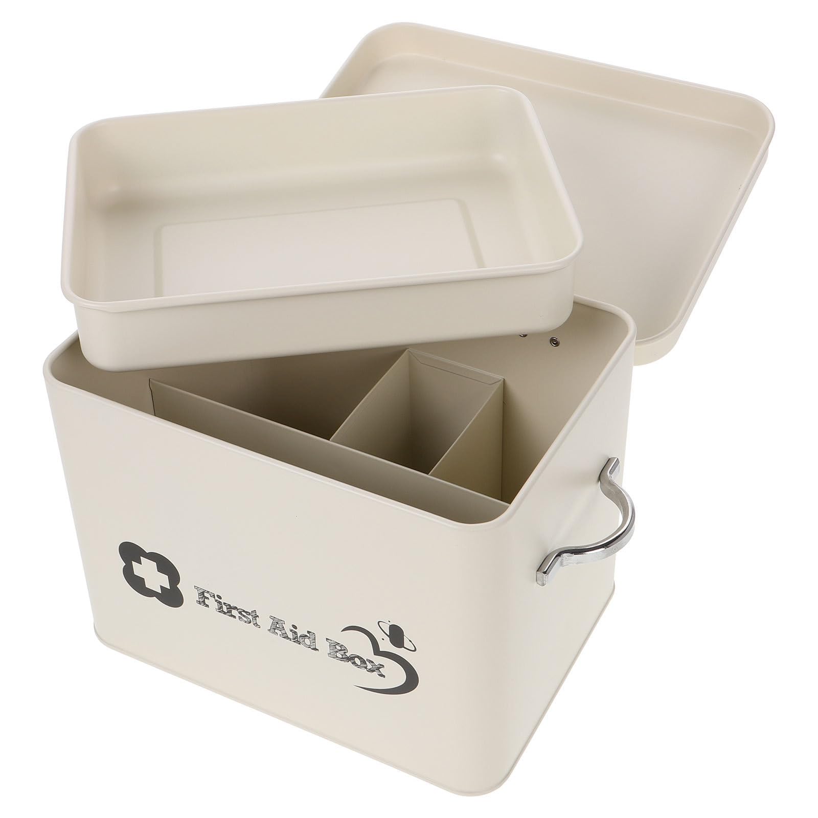Caja de Medicinas Portátil para Viaje y Actividades al Aire Libre, Pequeño Botiquín Multicapa de Acero Inoxidable, Ligero y Resistente Humedad