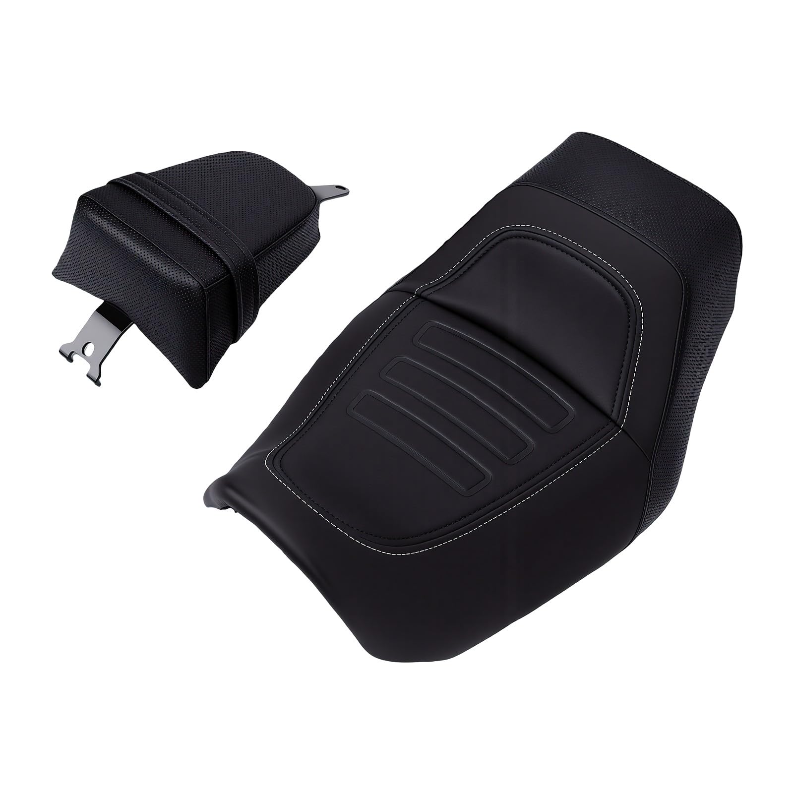 Asiento Trasero para Motocicleta, Asiento Pasajero de una Pieza Fibra de