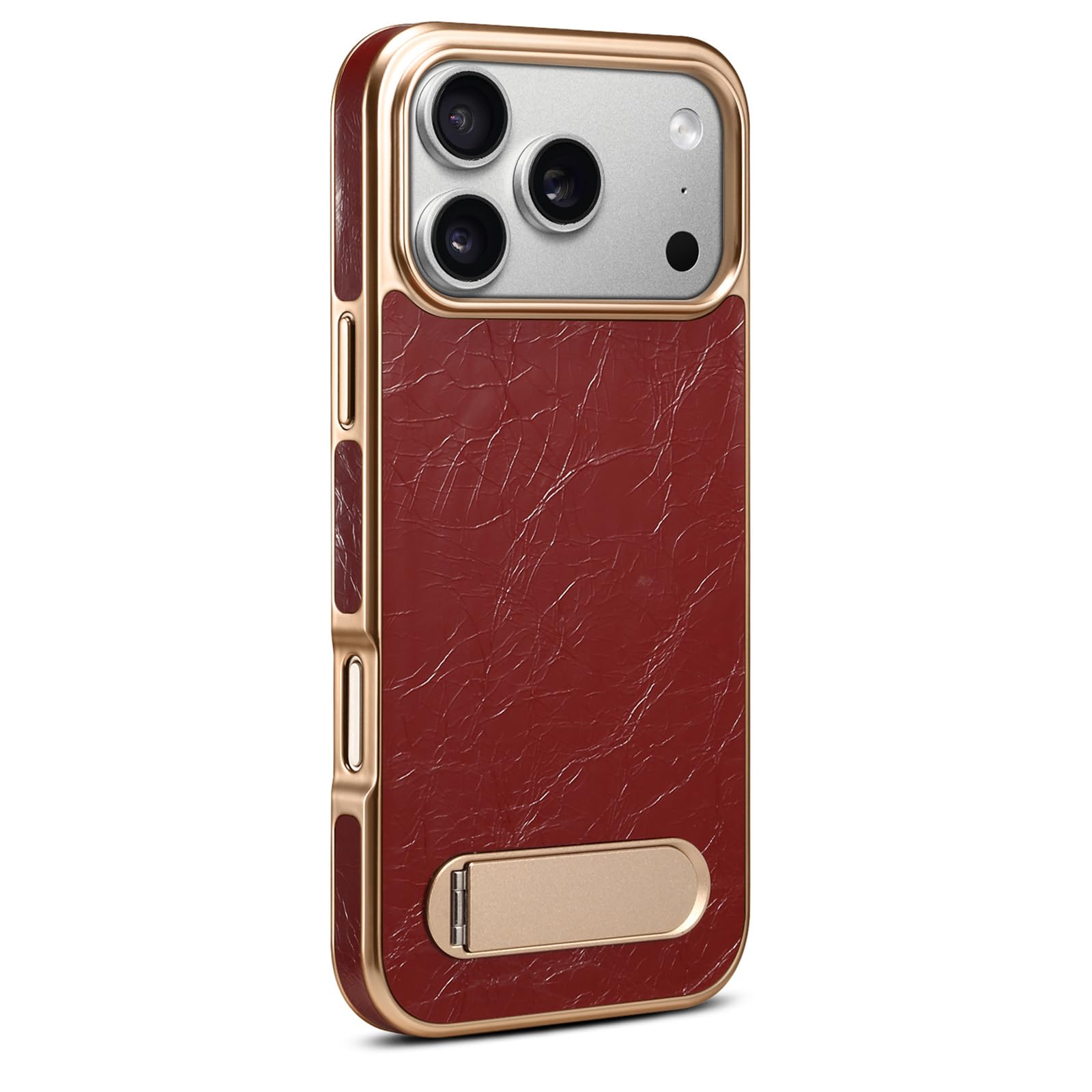 Étui en cuir véritable pour iPhone 18 Pro, support invisible et