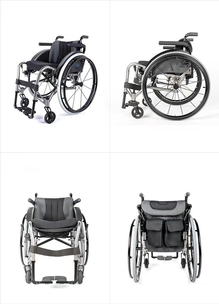 Składany, Ręczny, Samobieżny,Lny, Przenośny, Sportowy Wózek Inwalidzki Ręczny Wózek Inwalidzki/a/Sitting Width 16.55 Inch