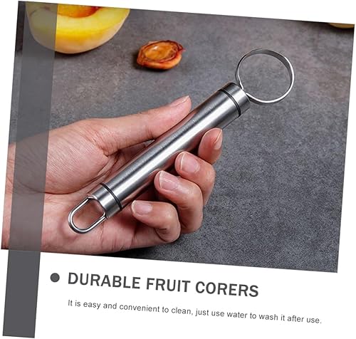 Miniatura 5 de RUNROTOO 2 piezas de descorazonador de acero inoxidable para verduras, pelador de piña, jalapeño, herramienta de descorazonador de fechas rojas,