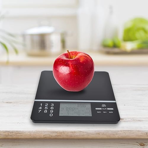 Miniatura 7 de Báscula de dieta de cocina, escala digital de nutrición alimentaria máxima de 11.0 lbs11 Ib con pantalla de información nutricional, calculadora de