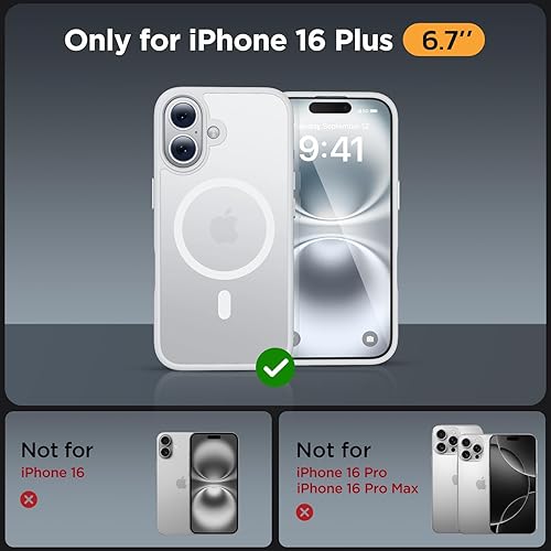 Miniatura 122 de Miracase - Funda magnética para iPhone 13 de 6.1 pulgadas (compatible con MagSafe) (con 2 protectores de pantalla), protección de grado militar