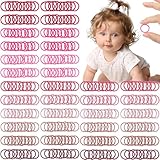 CÉLLOT 360PCS Small Hair Ties,No Crease Pinky Baby Hair Ties,2cm in Diameter Rubber Elastic Hair Ponytail Holder Hair Accessories for Baby Girls Toddlers Kids