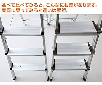 Amazon.co.jp: 脚立 5段 幅48×奥行103.5×高さ166cm 耐荷重100kg