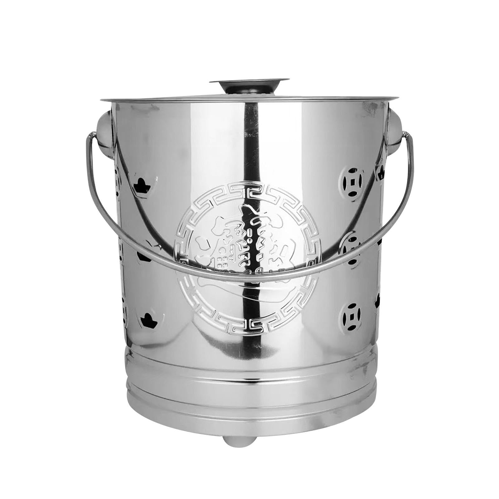 CALANDIS® Burning Bucket Portable Paper Burn Barrel Burning Paper Bucket Fire Basin Silver | 1 Burning Bucket (B0D5B9D4RF) Amazon Price History, Amazon Price Tracker