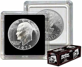 BCW 2x2 Coin Snap - Dollar - 25ct | Coin Holder Case for 38.5mm US Eisenhower Dollar | Snap Together Design | Stackable, Coin Collecting Supplies | Morgan and Peace Dollar Holder