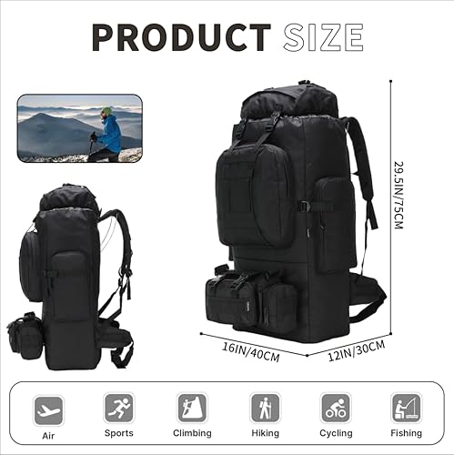 Miniatura 2 de King'sGuard 100L Camping Senderismo Mochila Molle Mochila Militar Camping Mochila Mochila