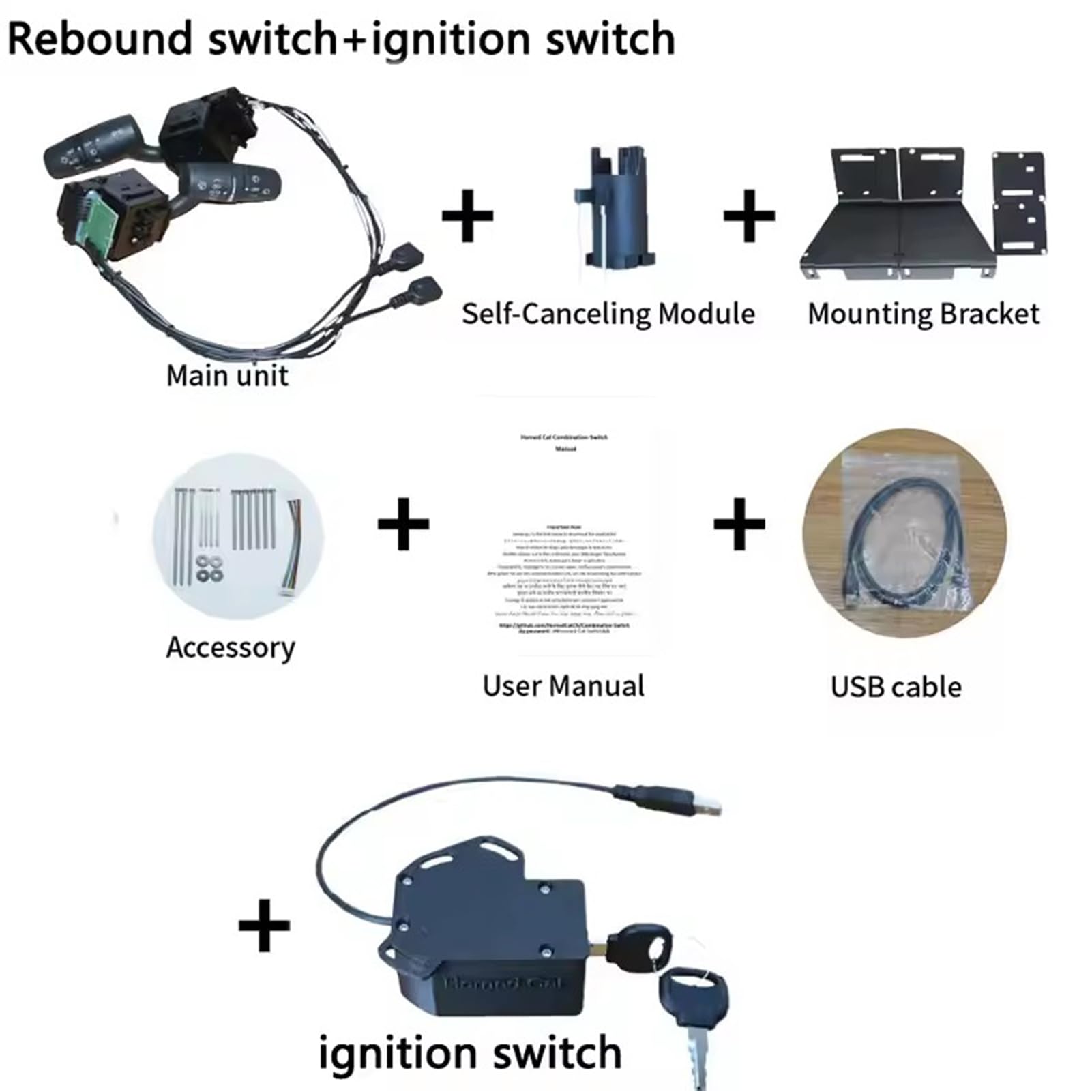 Adapter Drehsignal Lichtwischer Schalter für Logitech G29 G27 G920 G923 Lenkrad Automatischer Rebound Cruise Control Zündschlüssel