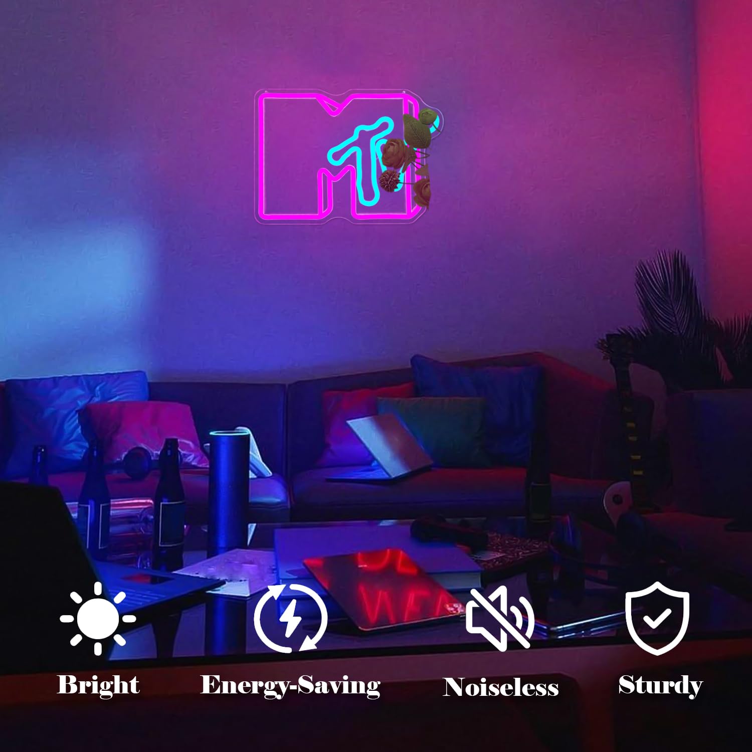 Musica Televisione Insegna al Neon Musica Luci al Neon per Decorazione Della Parete Dimmerabile USB Led Segno Lettera LED Neon Segno per Camera Da Letto Sala Record Musica Stazione