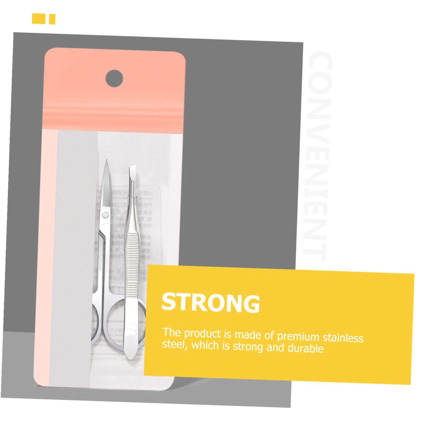 FRCOLOR 5sets Kit Per Sopracciglia e Pinzette Inossidabile Per Rifinitura e Styling Sopracciglia Design e Facile Usare