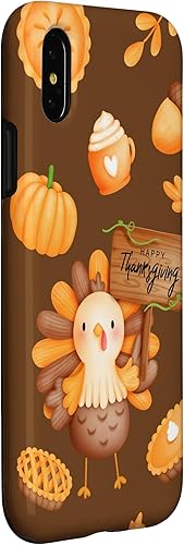 Miniatura 9 de iPhone 13 Pro Max Happy Thanksgiving Turkey - Funda de calabaza y pastel