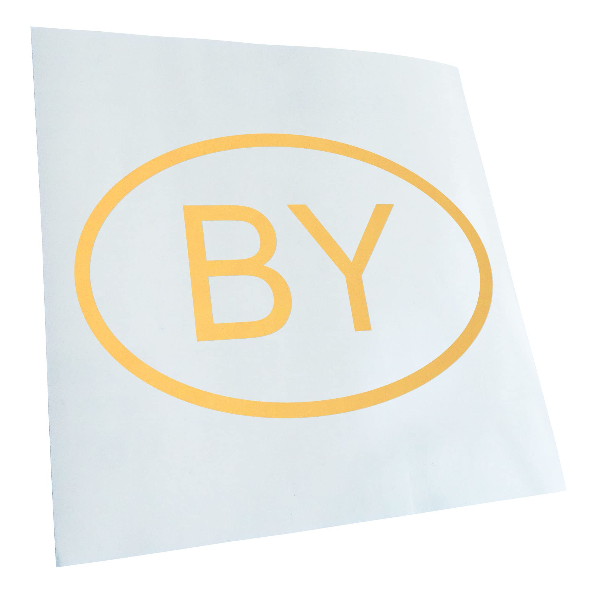 Kiwistar - Car Sticker - Cream - 60 x 40 cm Belarus BY - Rear Window Car Sticker Weatherproof for Car Truck Moped Truck - Sticker Exterior Self-Adhesive Tuning Accessories for Window Vehicle Window