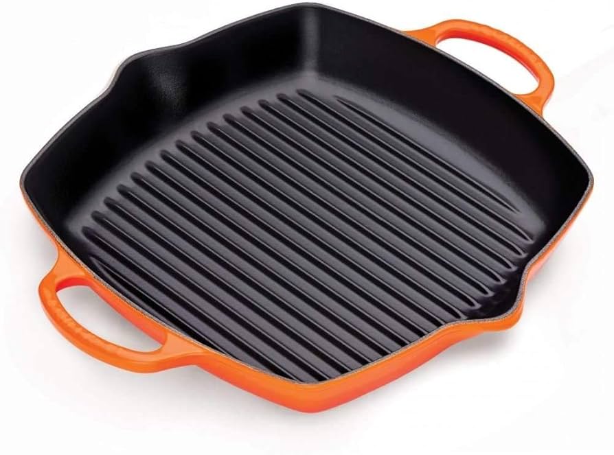 Amazon | Le Creuset 20200300900422 グリルパン 2つのシグ