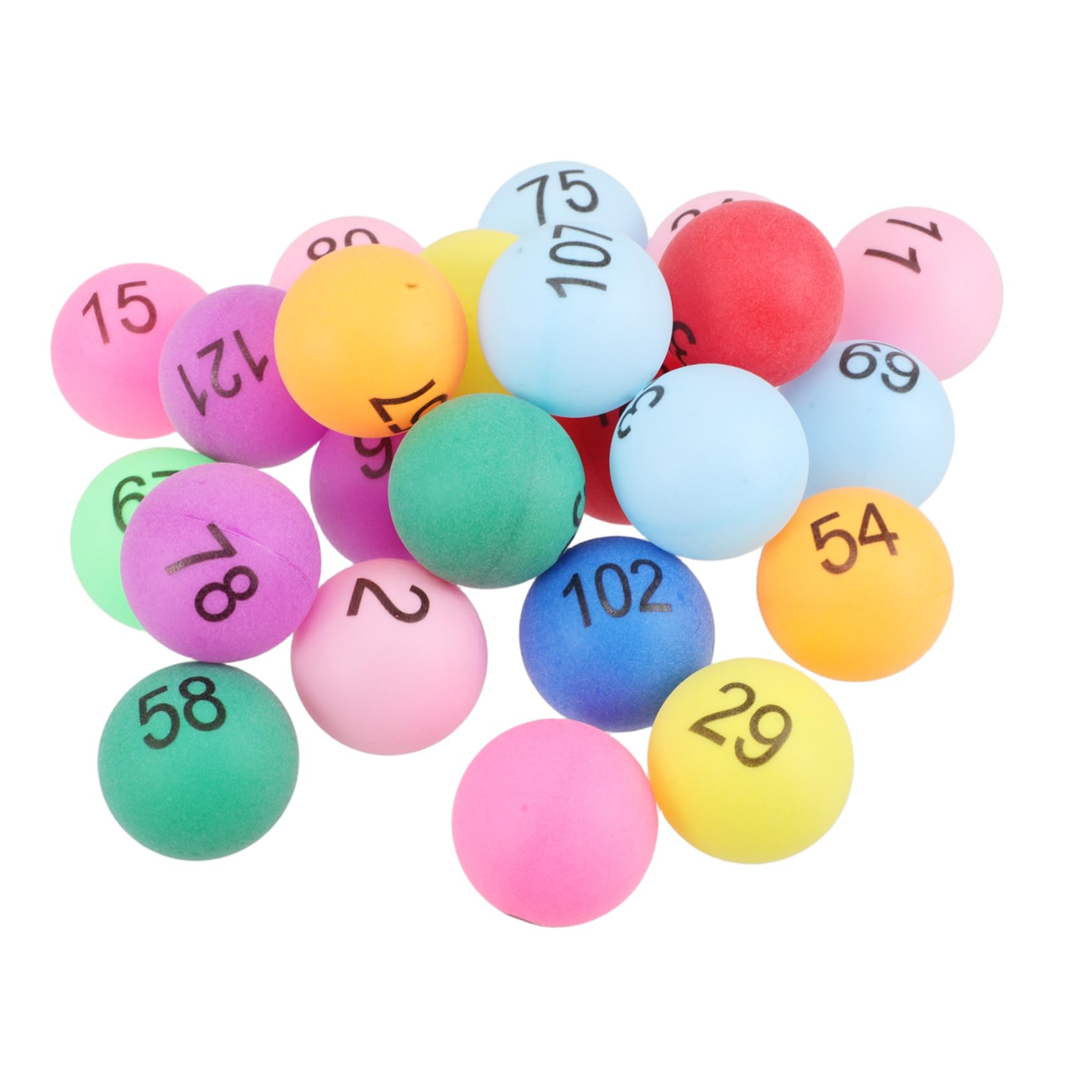 Totority 150pcs Assorted Color Pong Balls Durable Number Balls for Game Party Decoration Bright Colors for Easy Visibility Fun for Not for Tournament Use
