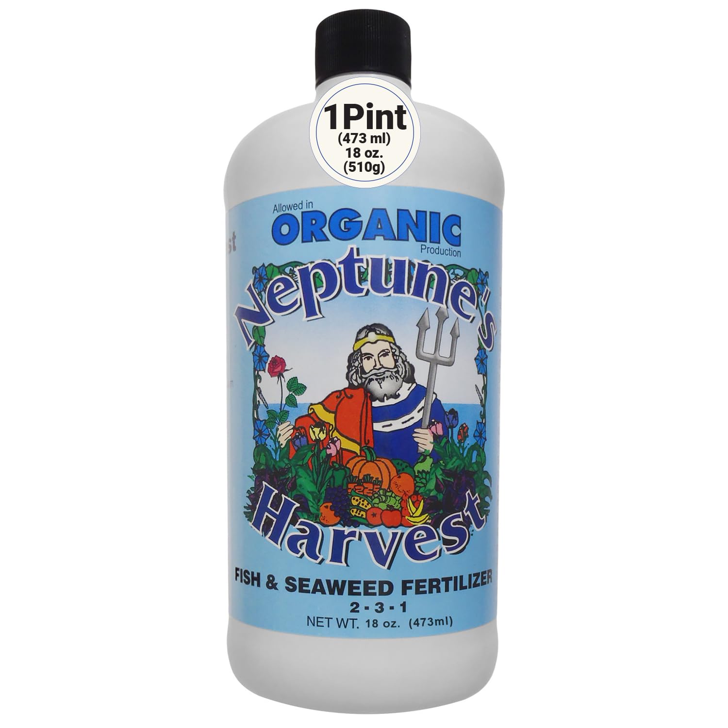 Neptune's Harvest Fish & Seaweed Fertilizer 2-3-1, 18 Ounce