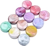 Vista 9 de Rarapop Paquete de 12 mini tarros redondos reutilizables de hojalata con tapas, 0.7 fl oz, pequeñas latas de viaje con cielo estrellado, botella