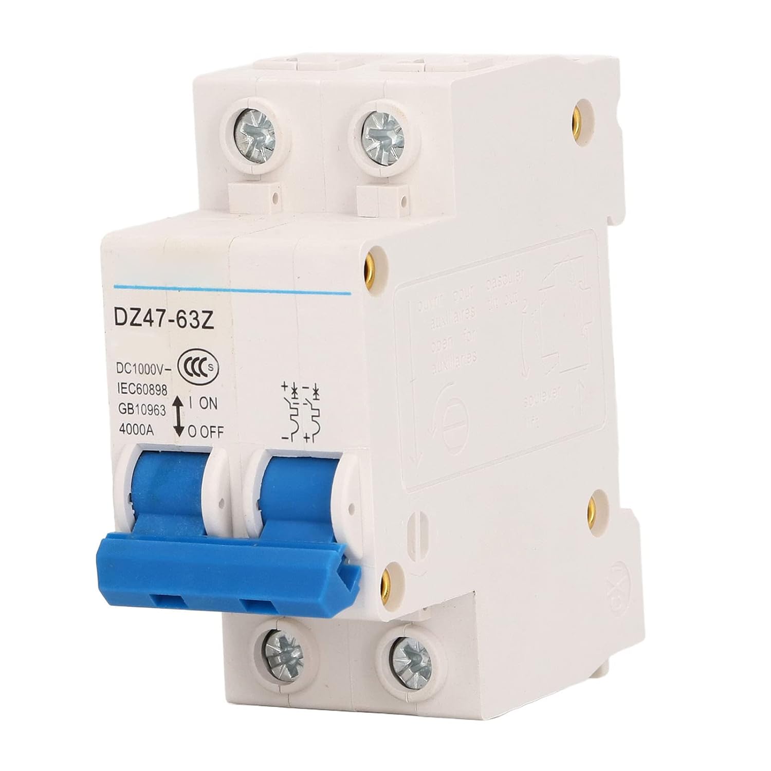 Pneumatic Circuit Breaker, Wide Application DC 1000V DIN Rail Mount