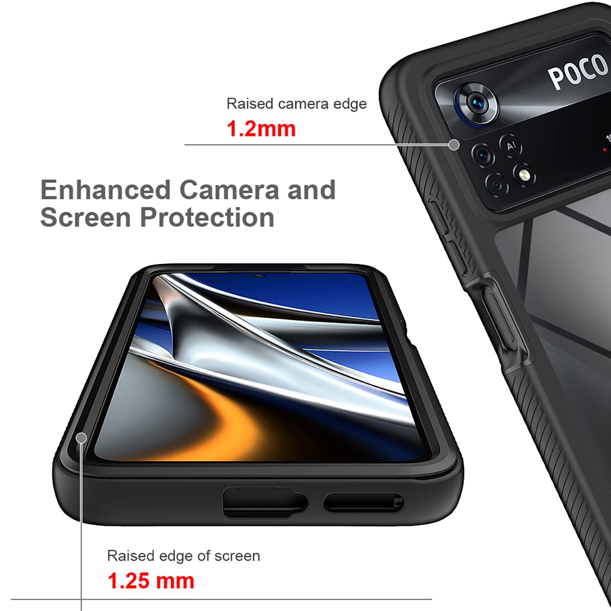 Cover Custodia Per Xiaomi Poco X4 Pro 5g + Pellicola Vetro Temperato