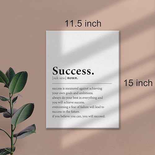 Miniatura 2 de GTGIC Éxito Definición - Lienzo decorativo para pared, con cita motivacional para el éxito, decoración para el hogar y la oficina, listo para