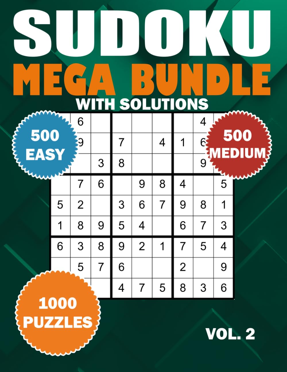 Sudoku Mega Bundle Vol. 2: 1000 Easy to Medium Puzzles