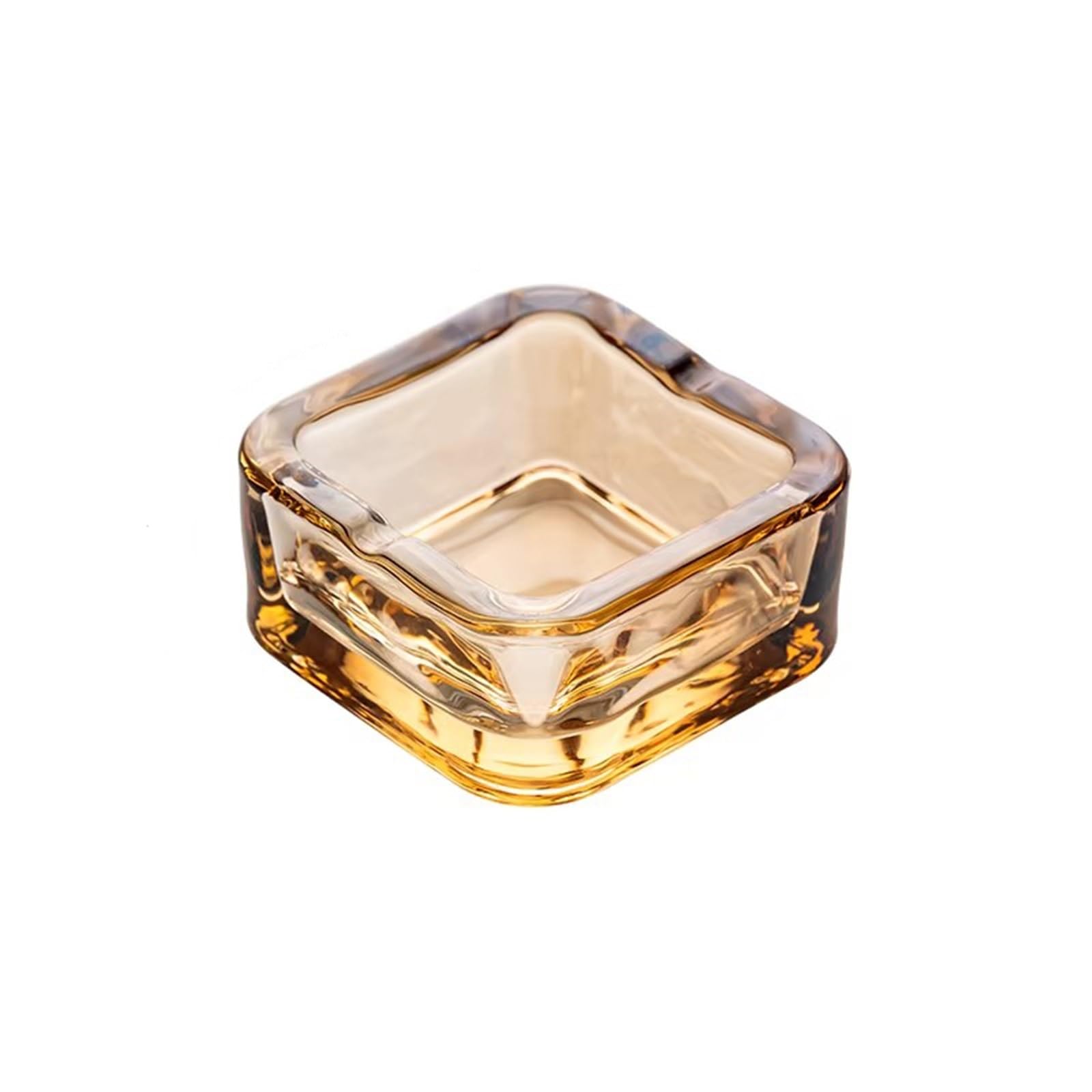 Cigarettes Ashtrays Crystal Glass Ashtray Square for Office Patio Decoration(Bruin,Small)