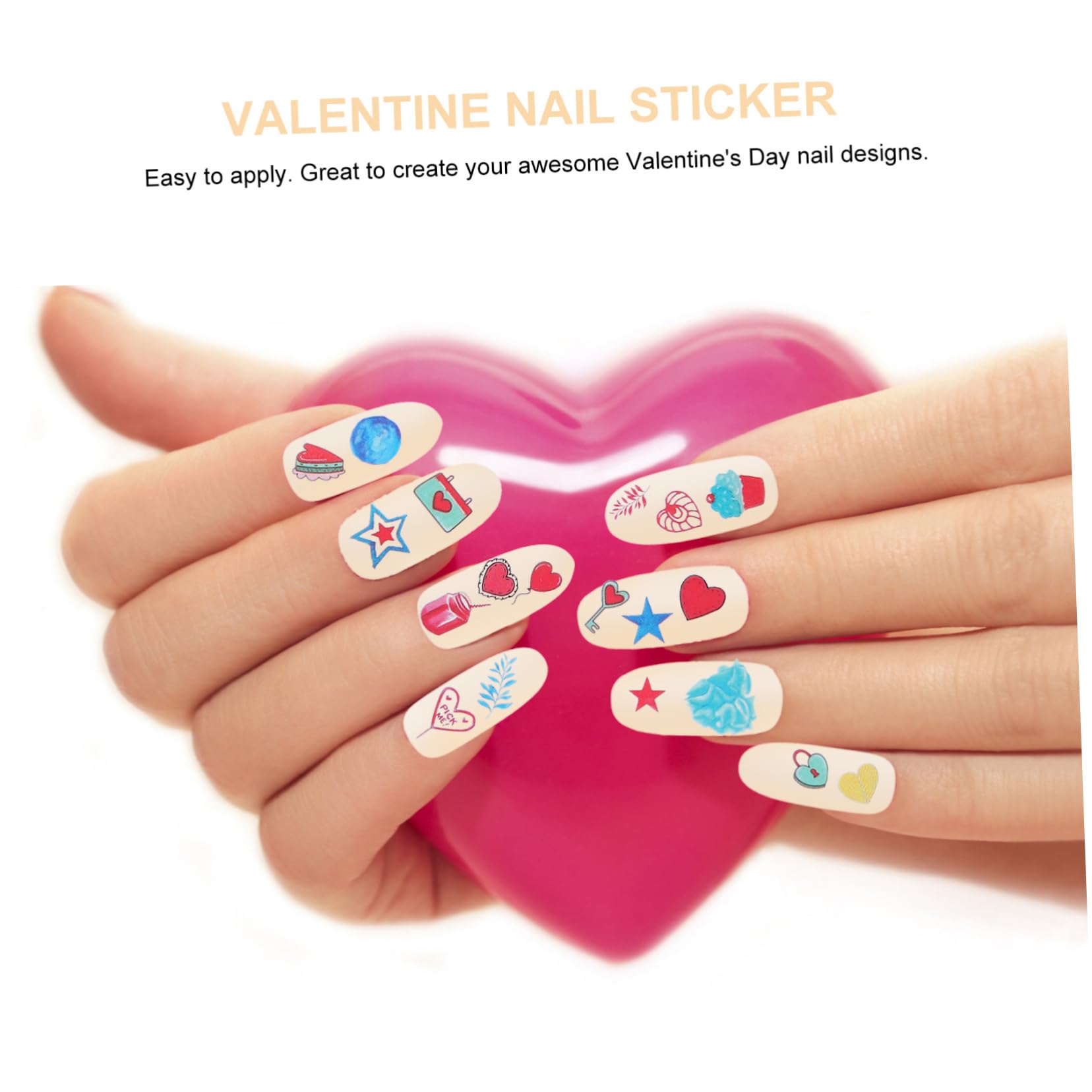 FRCOLOR 3 Set Di Adesivi Per Unghie Unici Per Donne Decalcomanie Per Nail Art Kit Di Decorazione Per Unghie 12 Fogli * 3
