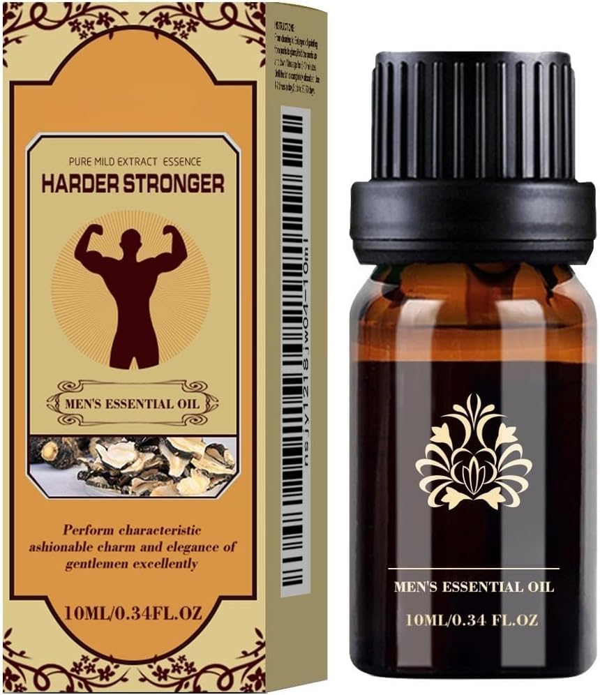 Aceite de Masaje para Hombres, Crema Potenciadora de Larga Duración: Aumenta la Fuerza, Relaja los Músculos e Hidrata la Piel